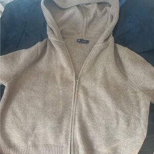 GAP Brown Hooded Cardigan Sweater